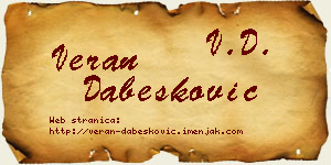 Veran Dabesković vizit kartica